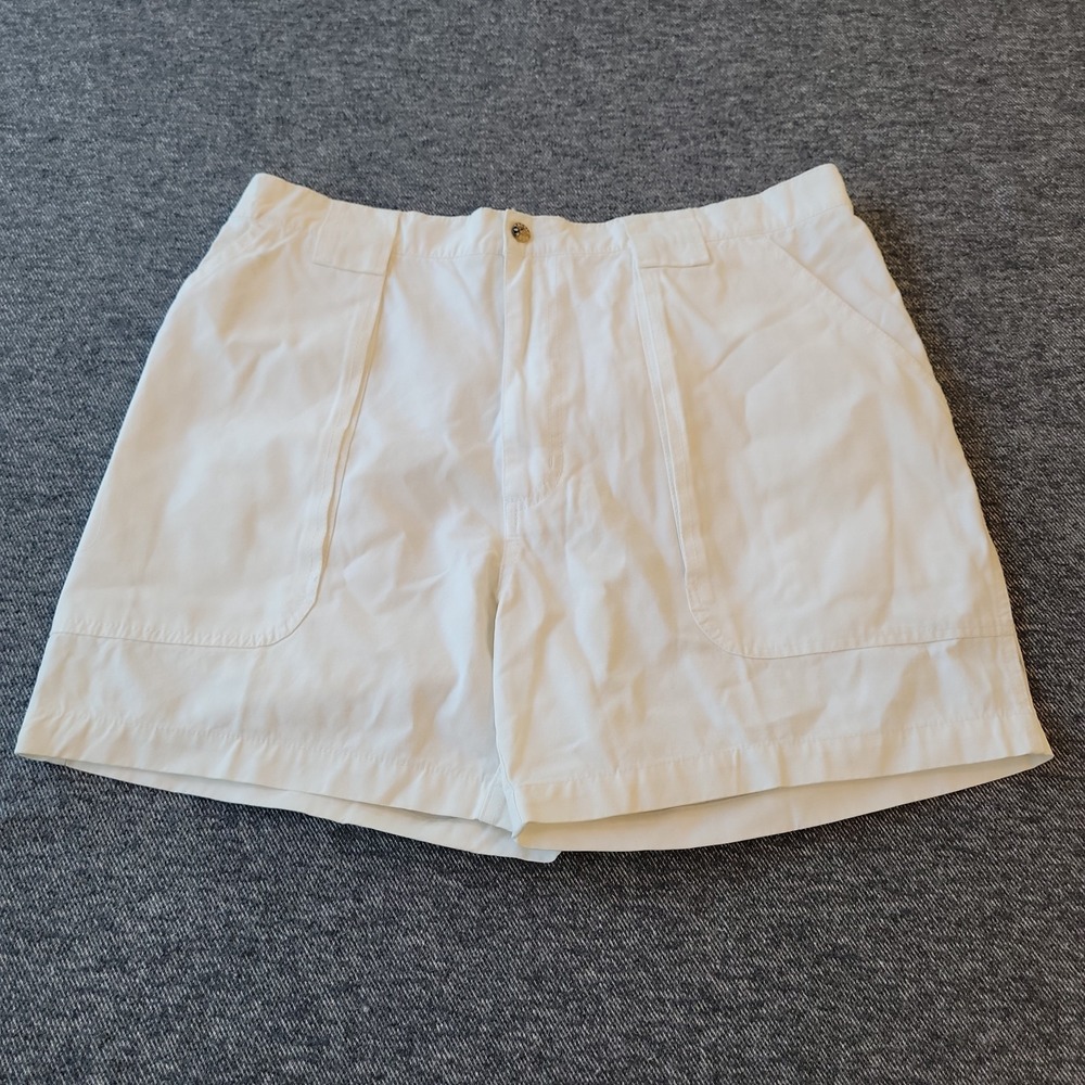 NWT Hook & Tackle Beer Can Island Shorts Men's 38 White Stretch - Read Descript